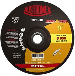 Disco Tipo 27 para Desbaste de Metal Austromex
